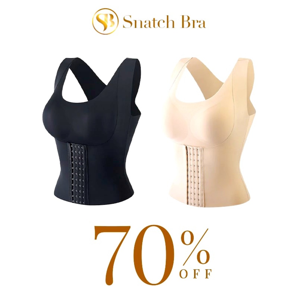 Body shaping bra with tummy control. Nude and black. Size L.